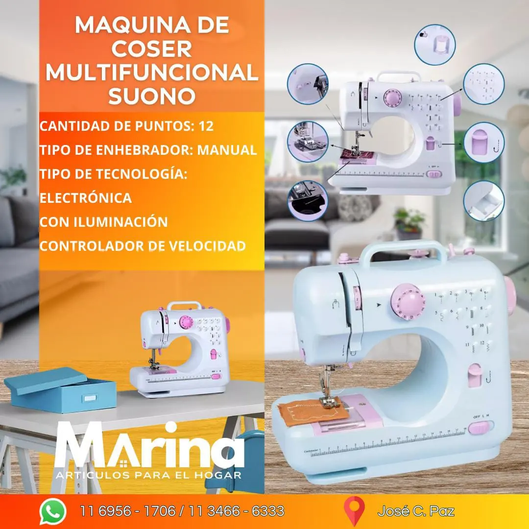 Maquina de Coser Multifuncional Suono